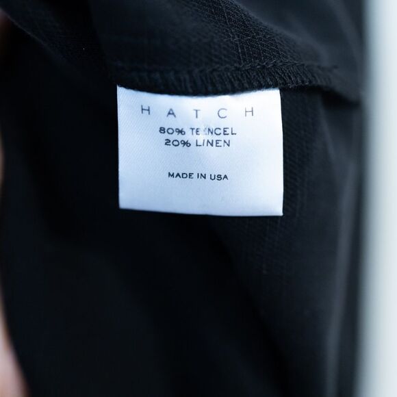 NEW Hatch Collection Jenna Ruffle Button Front Midi Dress Black Maternity XS - Picture 9 of 11